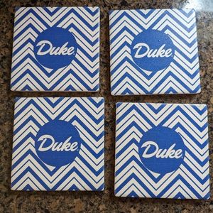 Set of 4 Duke university tile coasters with felt pads on the bottoms